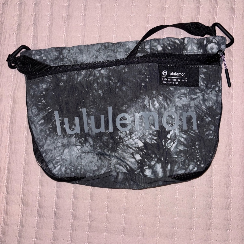 Lululemon Black and Gray Crossbody Bag